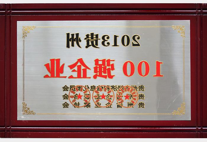 2013贵州100强企业